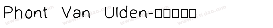 Phont Van Ulden字体转换